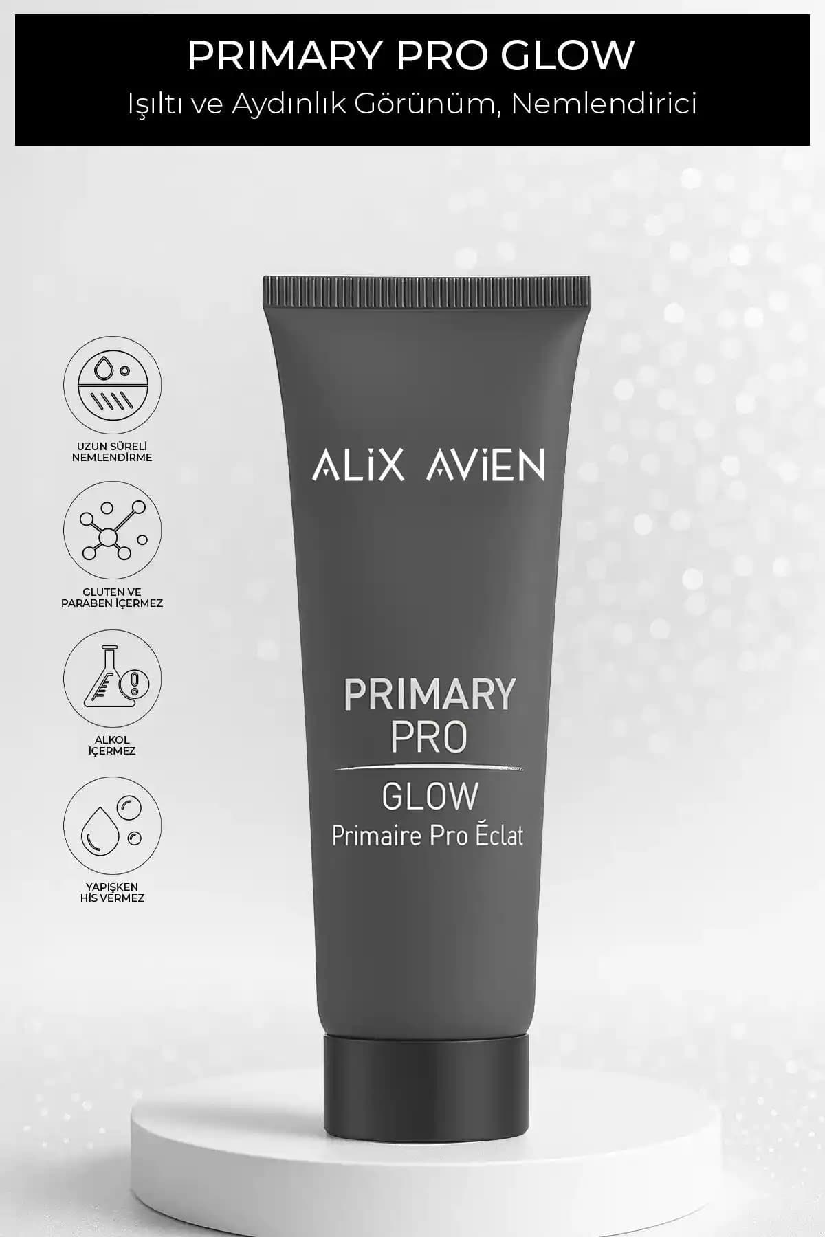 Alix Avien Primary Pro Glow: Doğal Parlaklık ve Işıltı Sağlayan Makyaj Bazı