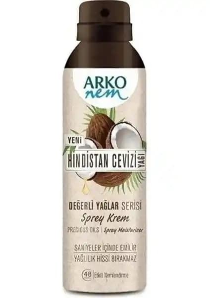 Arko Hindistan Cevizi Sprey Krem: Hızlı Emilim ve Doğal Nemlendirme Özelliğiyle Günlük Bakım