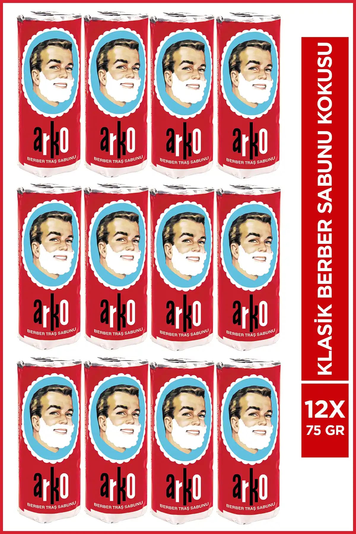 Arko Tıraş Sabunu 12x75 Gr Erkek Bakımında Güçlü ve Güvenilir Tercih
