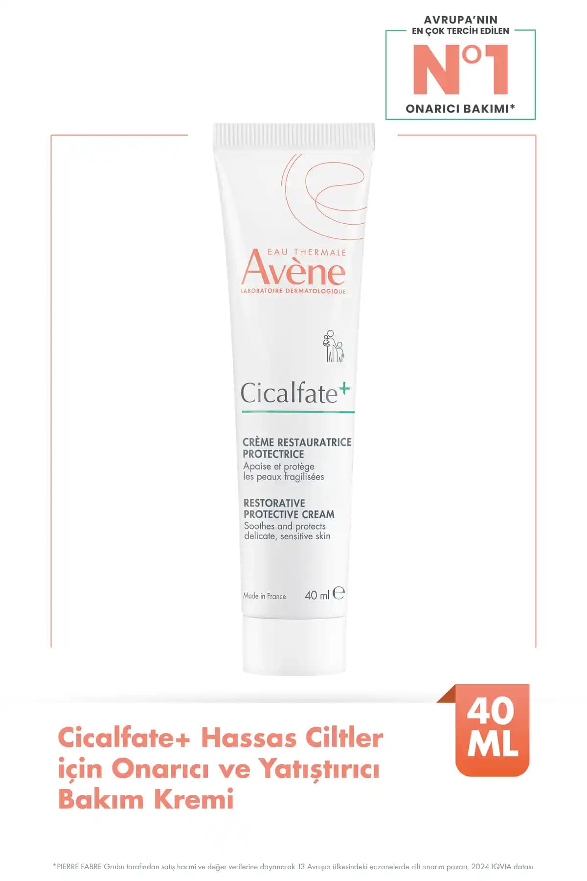 Avene Cicalfate+ Hassas Ciltler İçin Onarıcı ve Yatıştırıcı Bakım Kremi 40 ml
