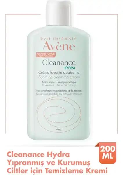 Avene Cleanance Hydra Temizleme Kremi Hassas ve Kuru Ciltler İçin Derinlemesine Temizlik ve Nemlendirme