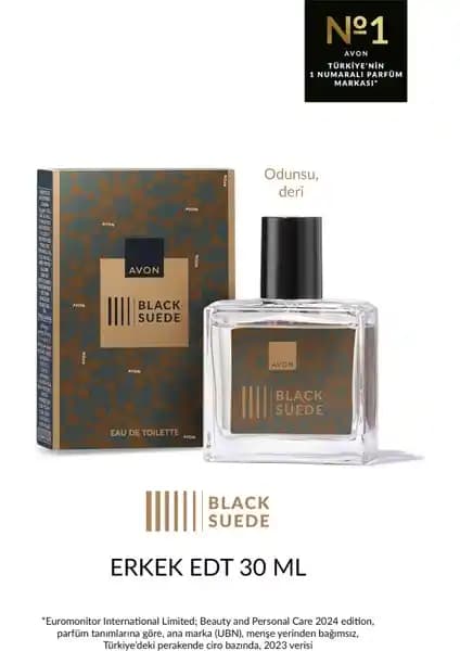 Avon Black Suede Erkek Parfümü: Odunsu ve deri notalarıyla şıklık ve özgüven sunan koku