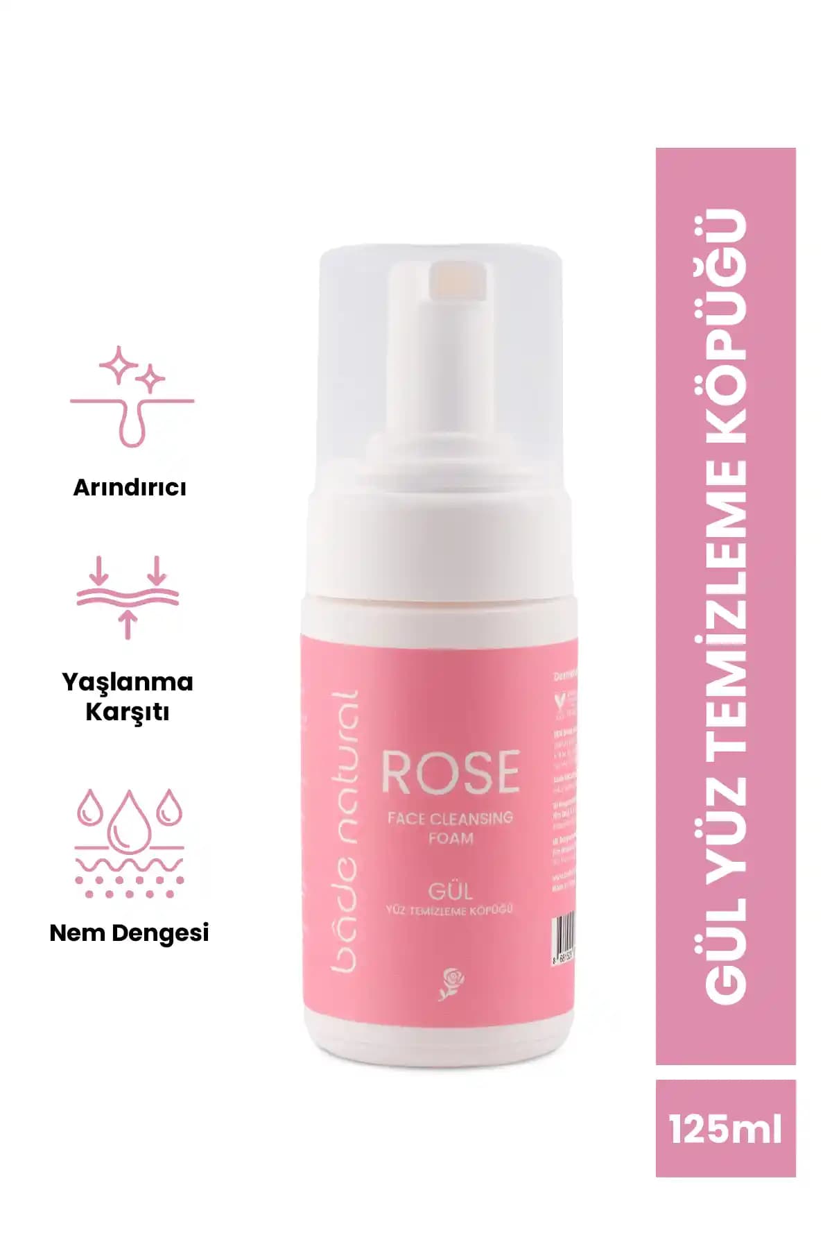 Bade Natural Gül Suyu Yüz Temizleme Köpüğü: Doğal ve Hassas Ciltler İçin Güvenilir Temizlik Çözümü