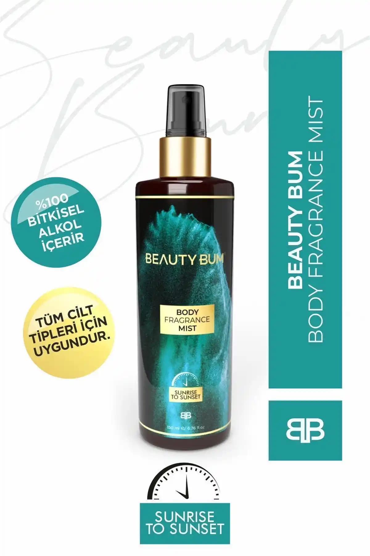 BEAUTY BUM Body Mist 150 ml: Ferahlatıcı ve Kalıcı Doğa Dostu Vücut Spreyi