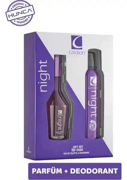 Caldion Gece Bay Edt 100 ml ve Deodorant 150 ml Paketi Şıklık ve Gizem Sunar