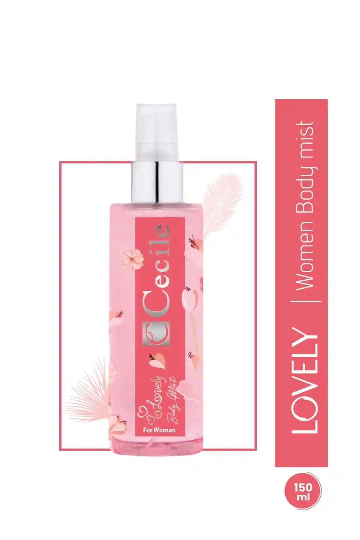Cecile Body Mist Lovely 150 Ml Hafif ve Ferahlatıcı Günlük Kullanım Vücut Spreyi