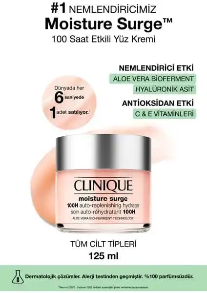 Clinique Moisture Surge 100 Saat Etkili Nemlendirici Yüz Kremi ile Sağlıklı ve Nemli Cilt