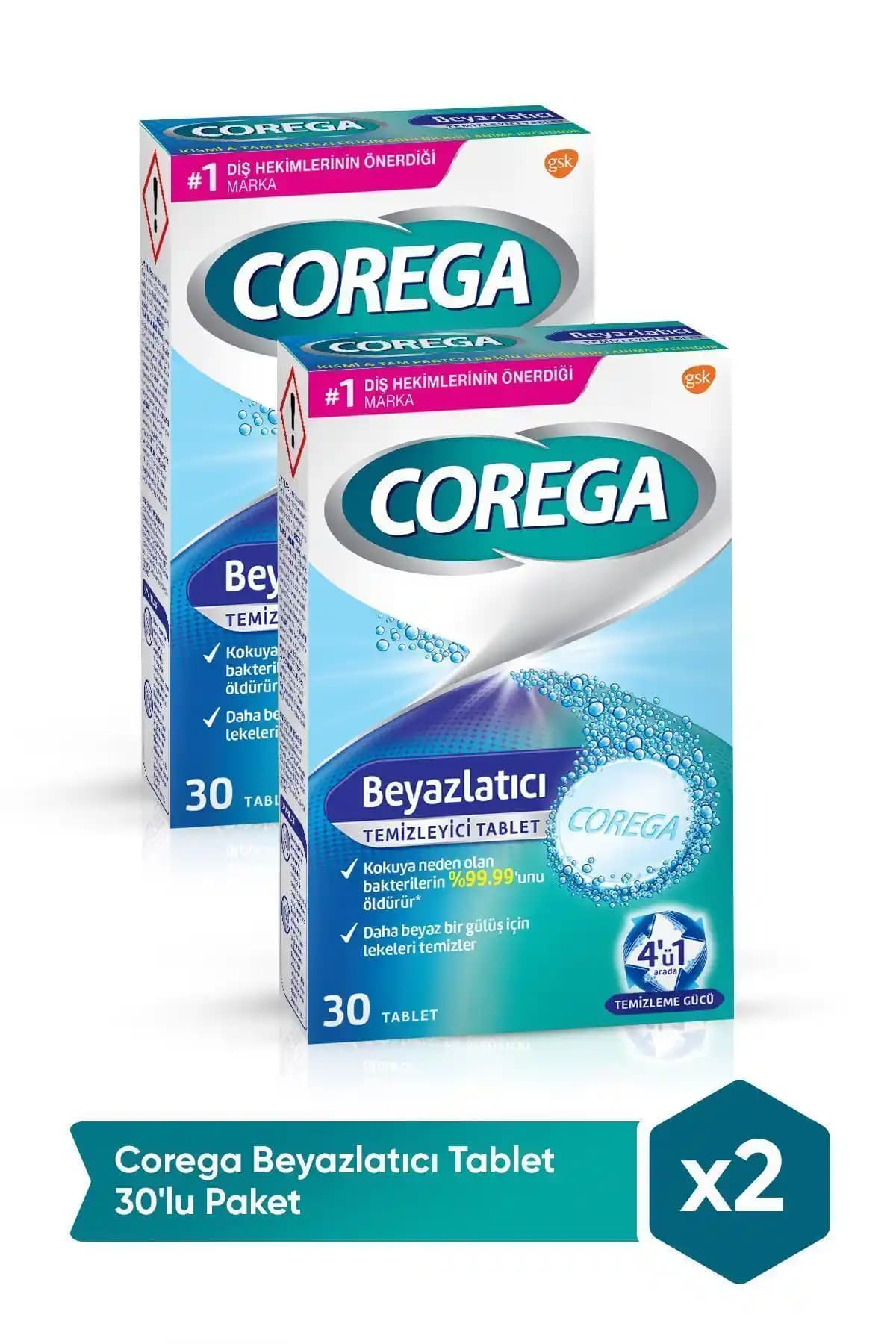 Corega Beyazlatıcı Temizleyici Tablet: Güvenli ve Etkili Protez Temizliği ve Beyazlatma Ürünü