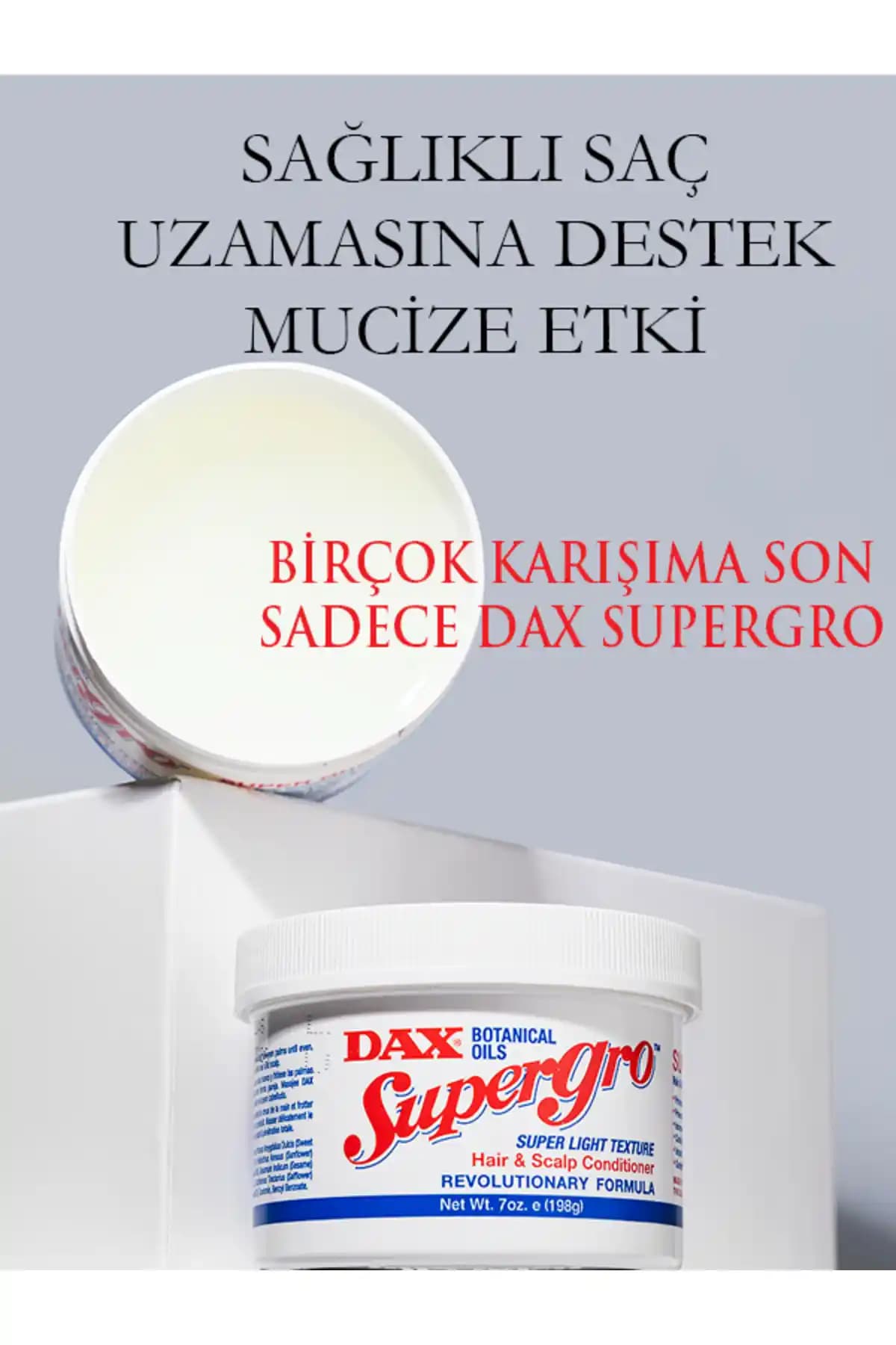 Dax Supergro 198g Saç Bakım Yağı Yavaş Uzayan Saçlar İçin Güçlendirici ve Besleyici