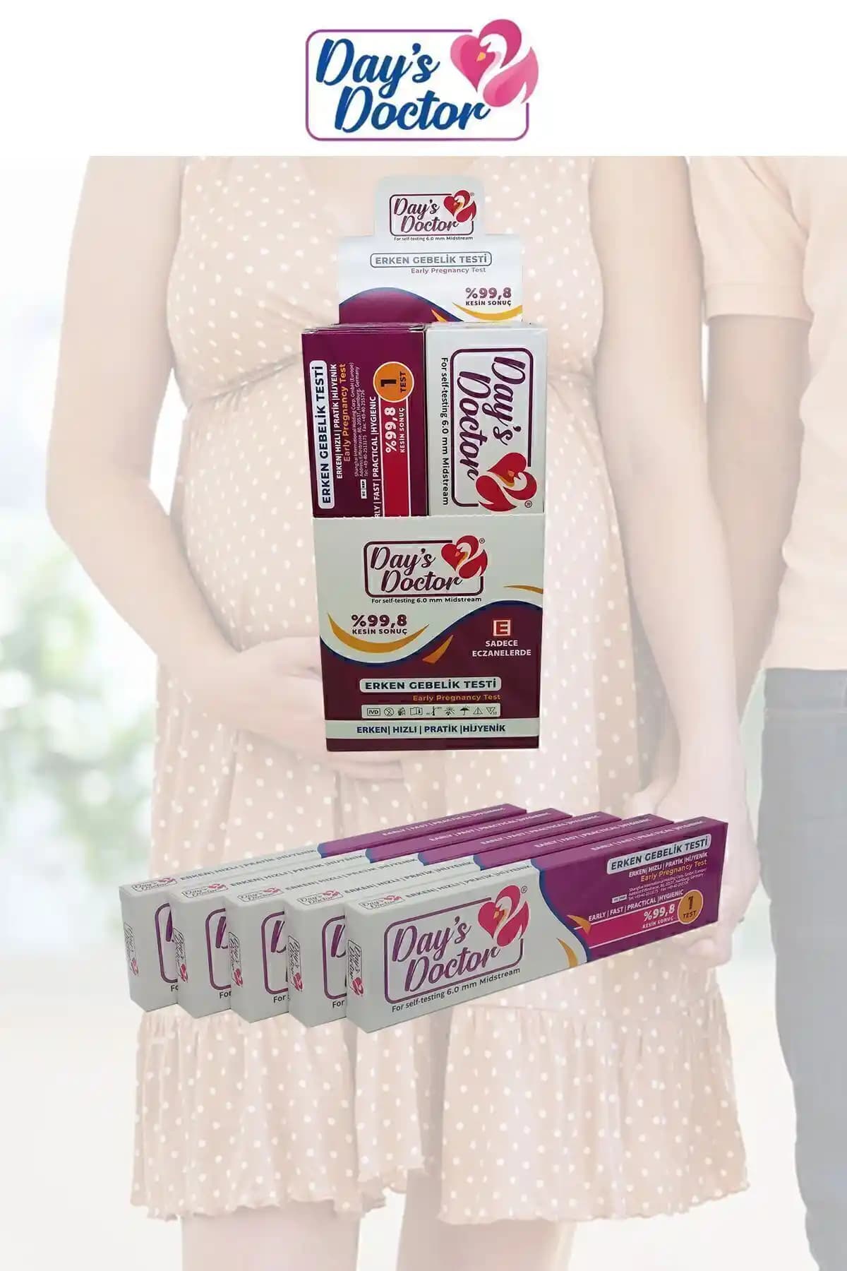 DAY'S DOCTOR Erken Gebelik Testi Güvenilir ve Pratik Kullanım İçin Uygun Bir Seçenektir