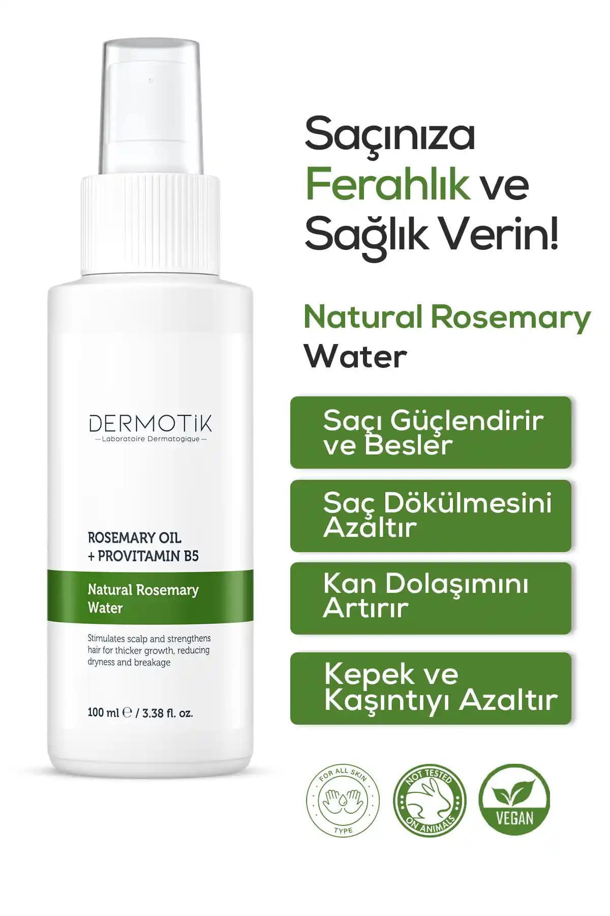 Dermotik Biberiye Suyu ile Saç Sağlığını Destekleyen Doğal Çözüm