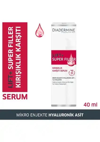 Diadermine Lift+ Superfiller Kırışıklık Karşıtı Hyaluronik Asit Serumu ile Genç ve Pürüzsüz Bir Cilt Sağlayın