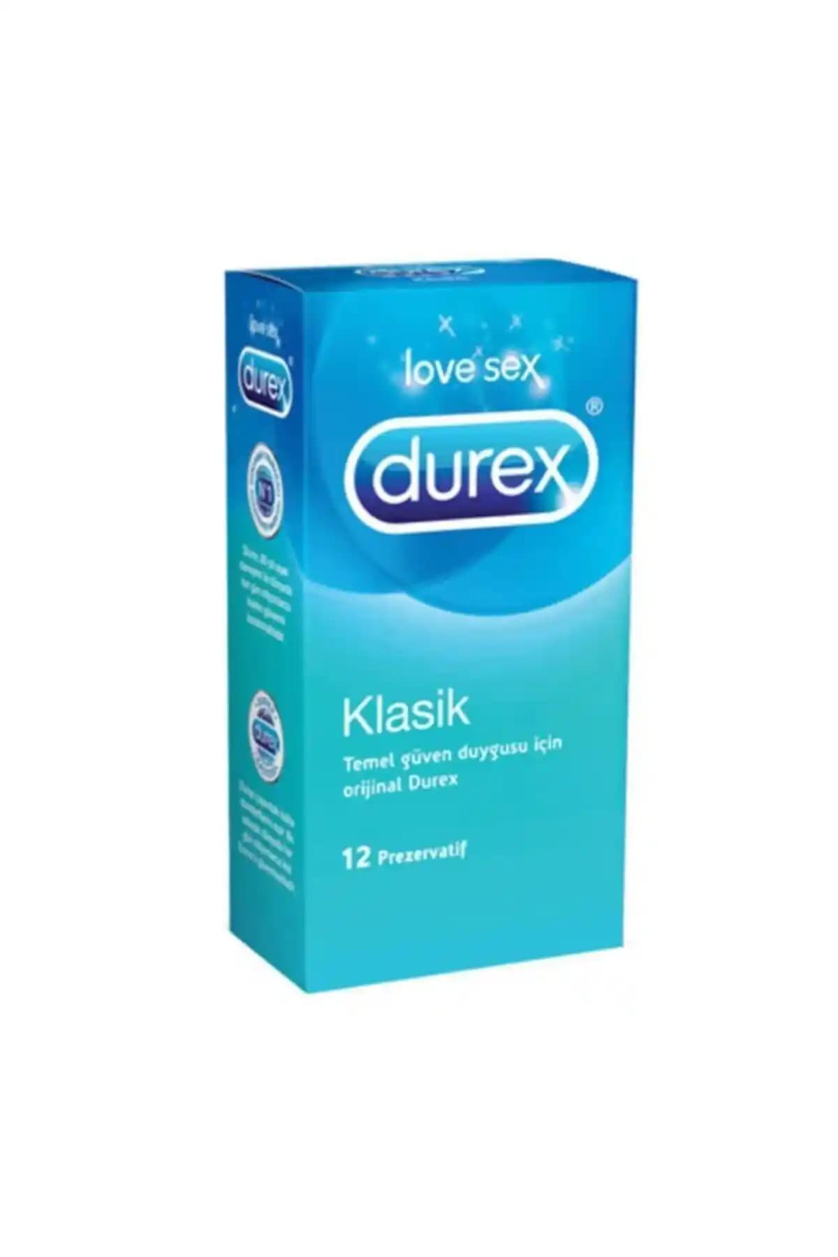 Durex Prezervatif Klasik 12li Güvenli ve Konforlu Koruma Sağlayan Ürün