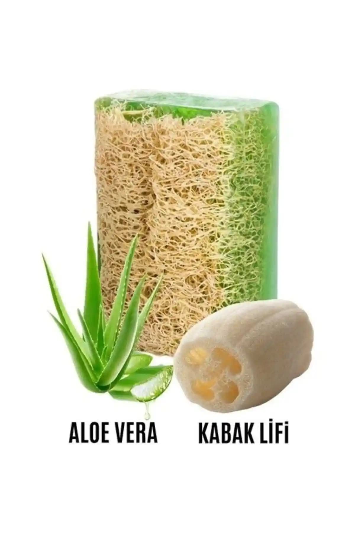 Ecesnatural Kabak Lifli Doğal Aloe Vera Sabunu Cilt Yenileme ve Nemlendirme İçin
