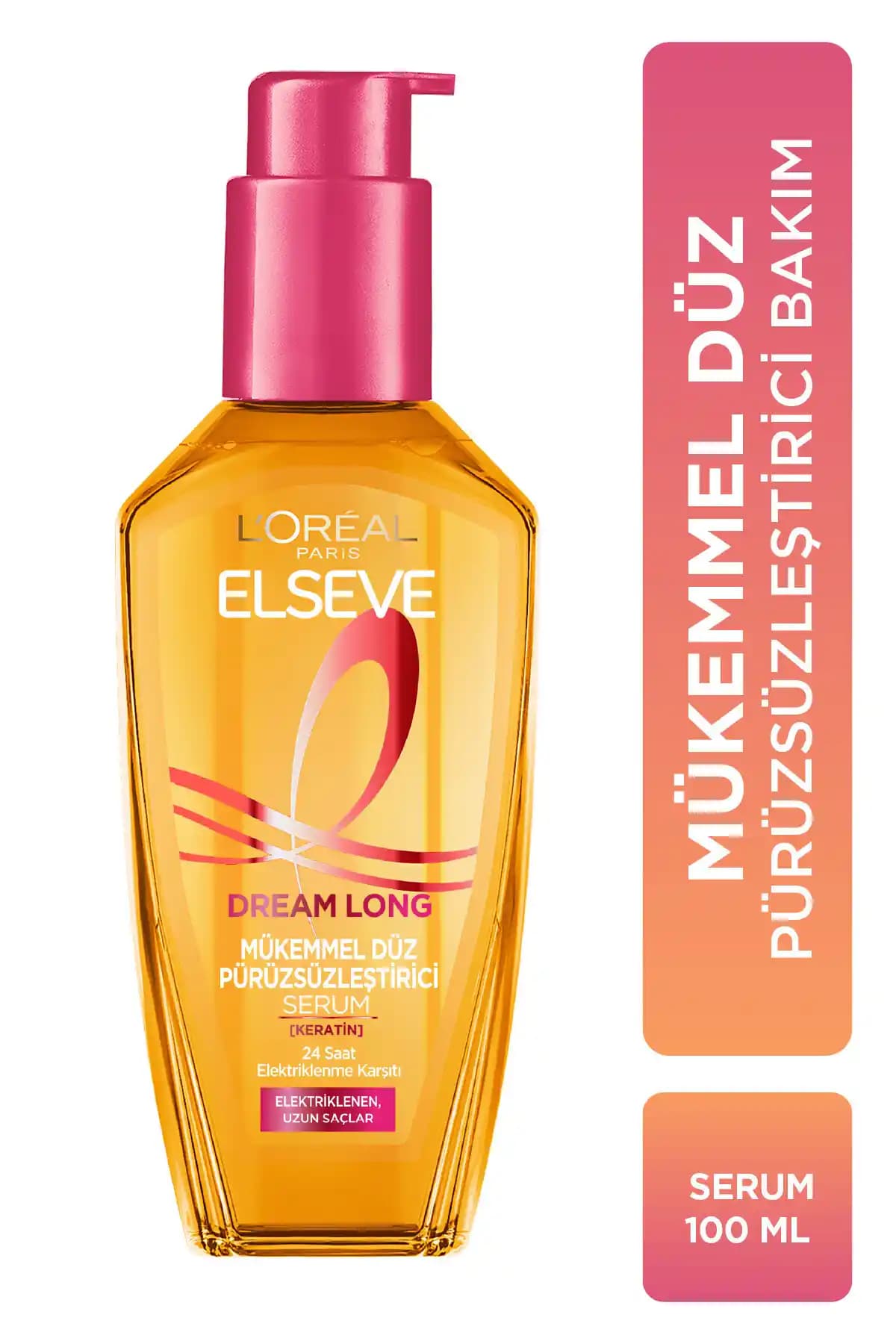 Elseve Dream Long Mükemmel Düz Pürüzsüzleştirici Serum Saçlar İçin Sağlıklı ve Parlak Görünüm Sağlar