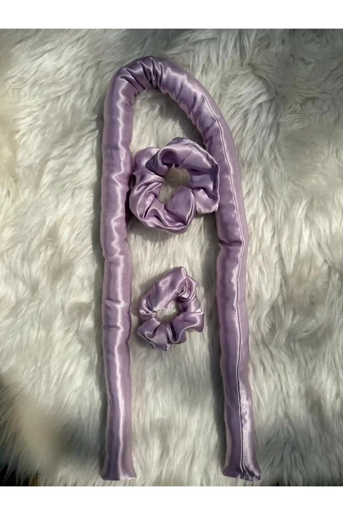 Elvinege Lila Renk Isısız Saç Şekillendirme Seti Modern ve Sağlıklı Saç Bakımı İçin