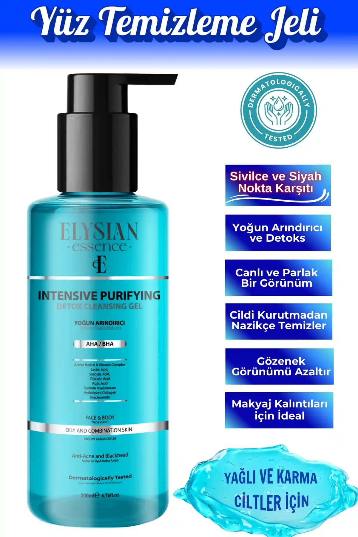 Elysian Essence Yoğun Arındırıcı Detoks Yüz Temizleme Jeli Cilt Bakımında Yeni Standart