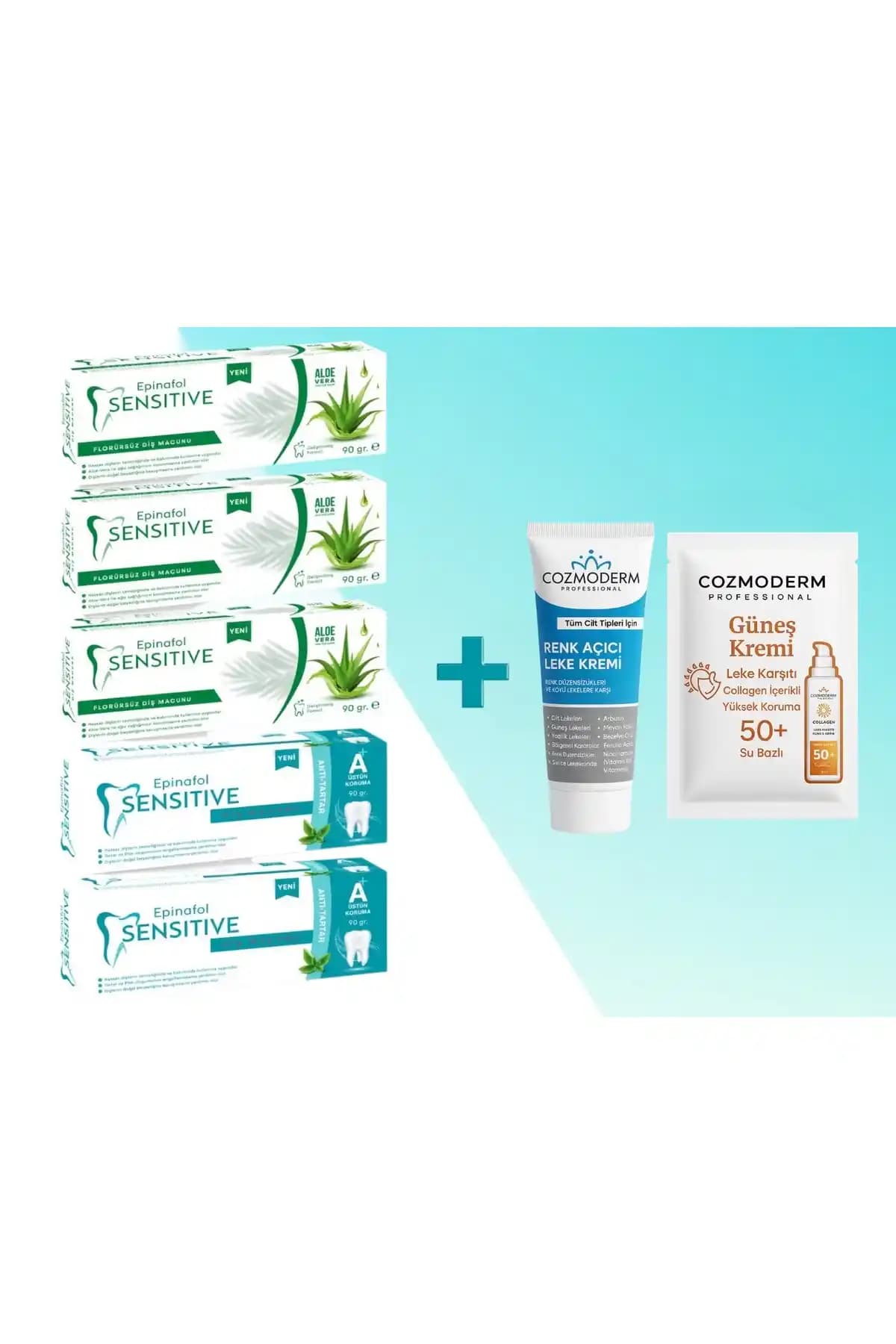 Epinafol Sensitive 5'li Diş Macunu Seti ile Sağlıklı ve Parlak Gülüşler İçin En İyi Seçenek