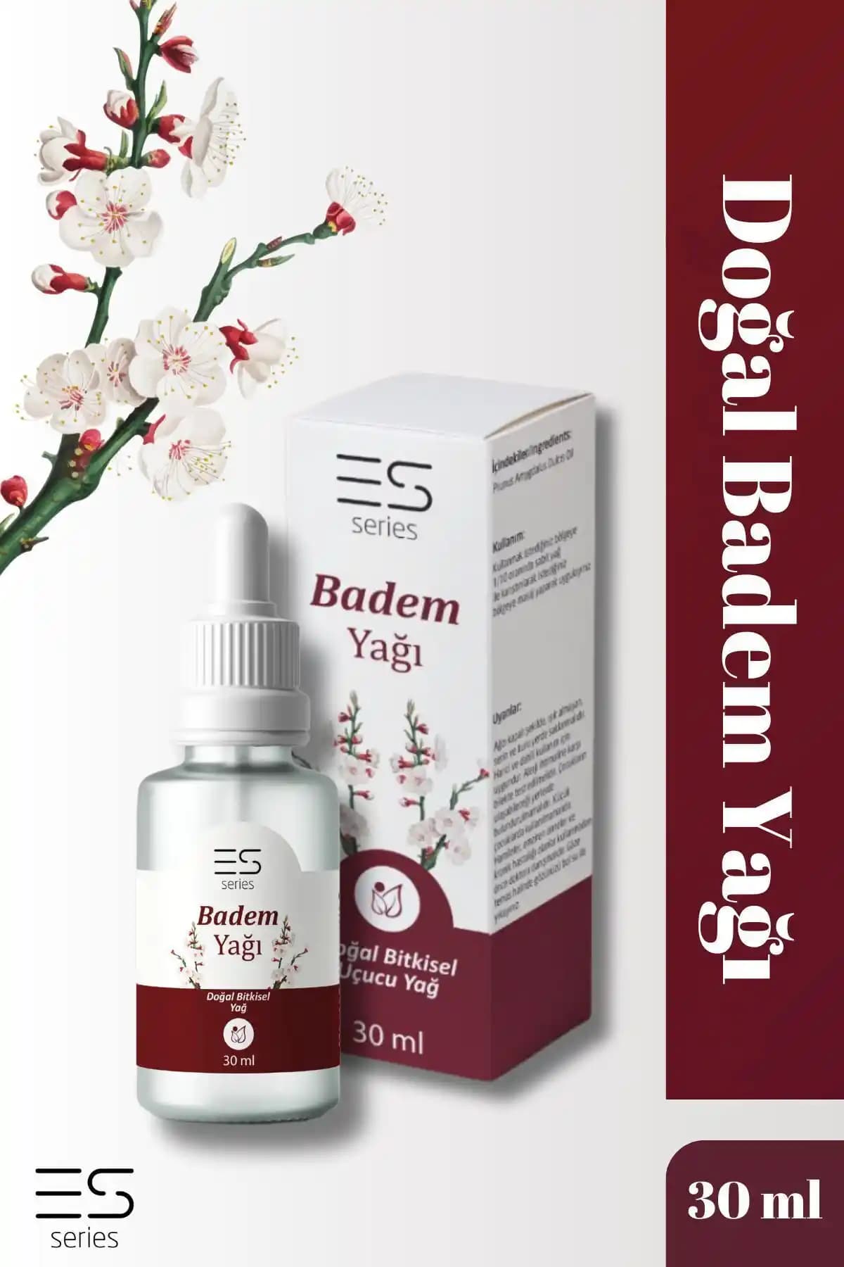 Es Serisi Doğal Bitkisel Badem Yağı ile Saç ve Cilt Bakımında Doğal Güzellik Çözümü