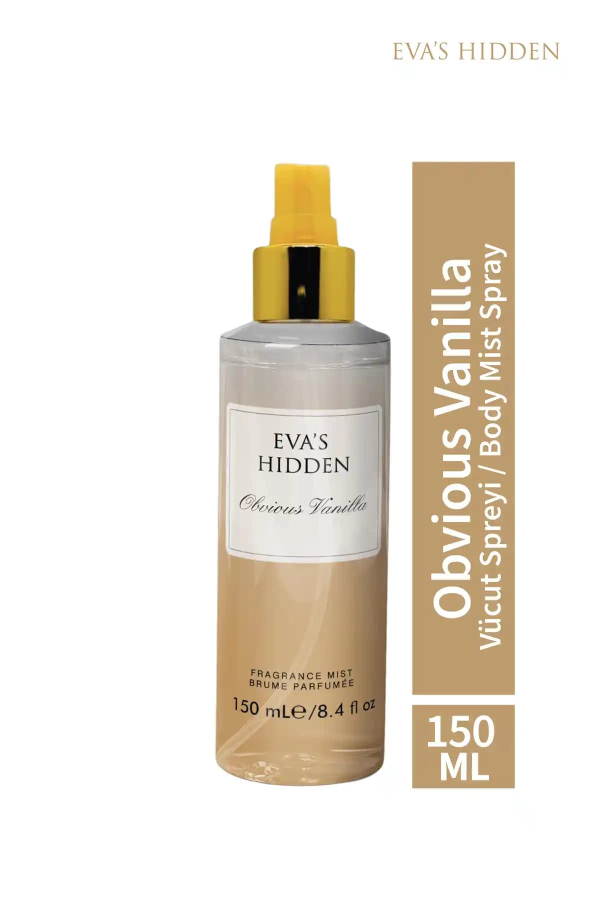 EVAS HIDDEN Body Mist Obvious Vanilla: Günlük Ferahlatıcı ve Doğal Kokulu Sprey
