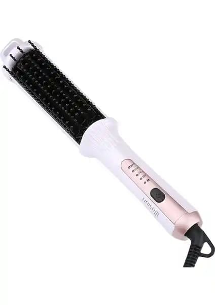 Fakir İllusion Pembe Elektrikli Saç Düzleştirici Fırça ile Günlük Saç Şekillendirme Çözümü