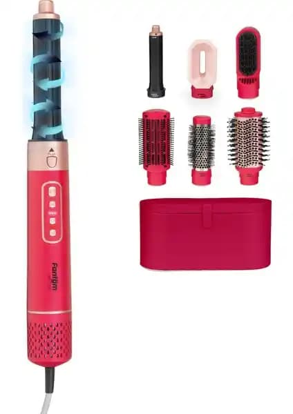 Fantom Hair Styler SK 1600 Nar Çiçeği Kırmızı ile Şık ve Pratik Saç Şekillendirme Cihazı