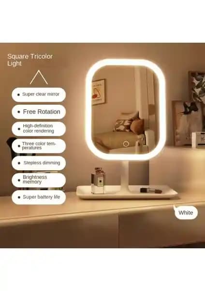 Flash Bazaar LED Işıklı USB Şarjlı Dikdörtgen Makaj Aynası Detaylı İnceleme ve Kullanıcı Yorumları