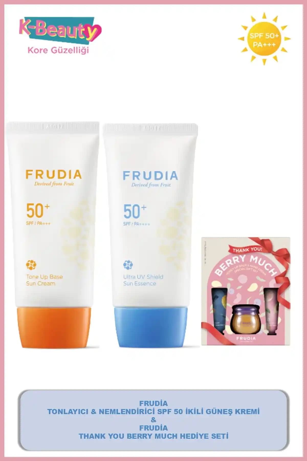Frudia SPF 50 Güneş Kremi ve Nemlendirici Seti Cilt Koruma ve Bakım İçin Uygun