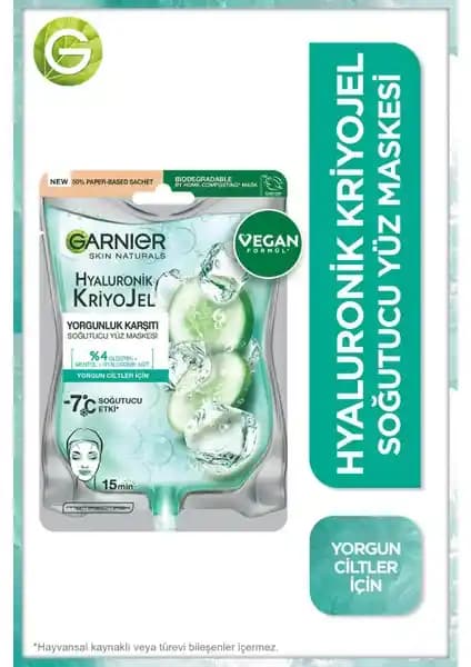 Garnier Hyaluronik Kriyojel Yüz Maskesi: Yoğun Nem ve Ferahlık Sağlayan Etkili Cilt Bakımı