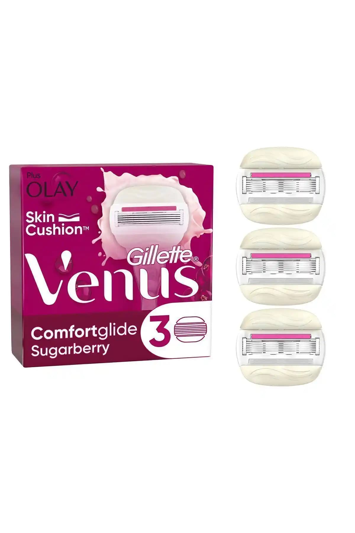 Gillette Venus Comfort Glide Sugarberry Kadın Tıraş Bıçağı Konfor ve Etkinlik Sunar