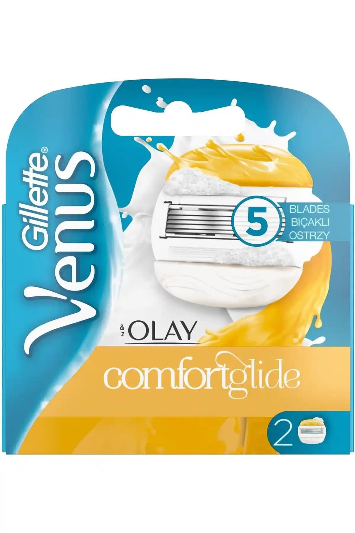 Gillette Venus Comfortglide Olay Kadınlar İçin Yüksek Performanslı Tek Kullanımlık Tıraş Bıçağı