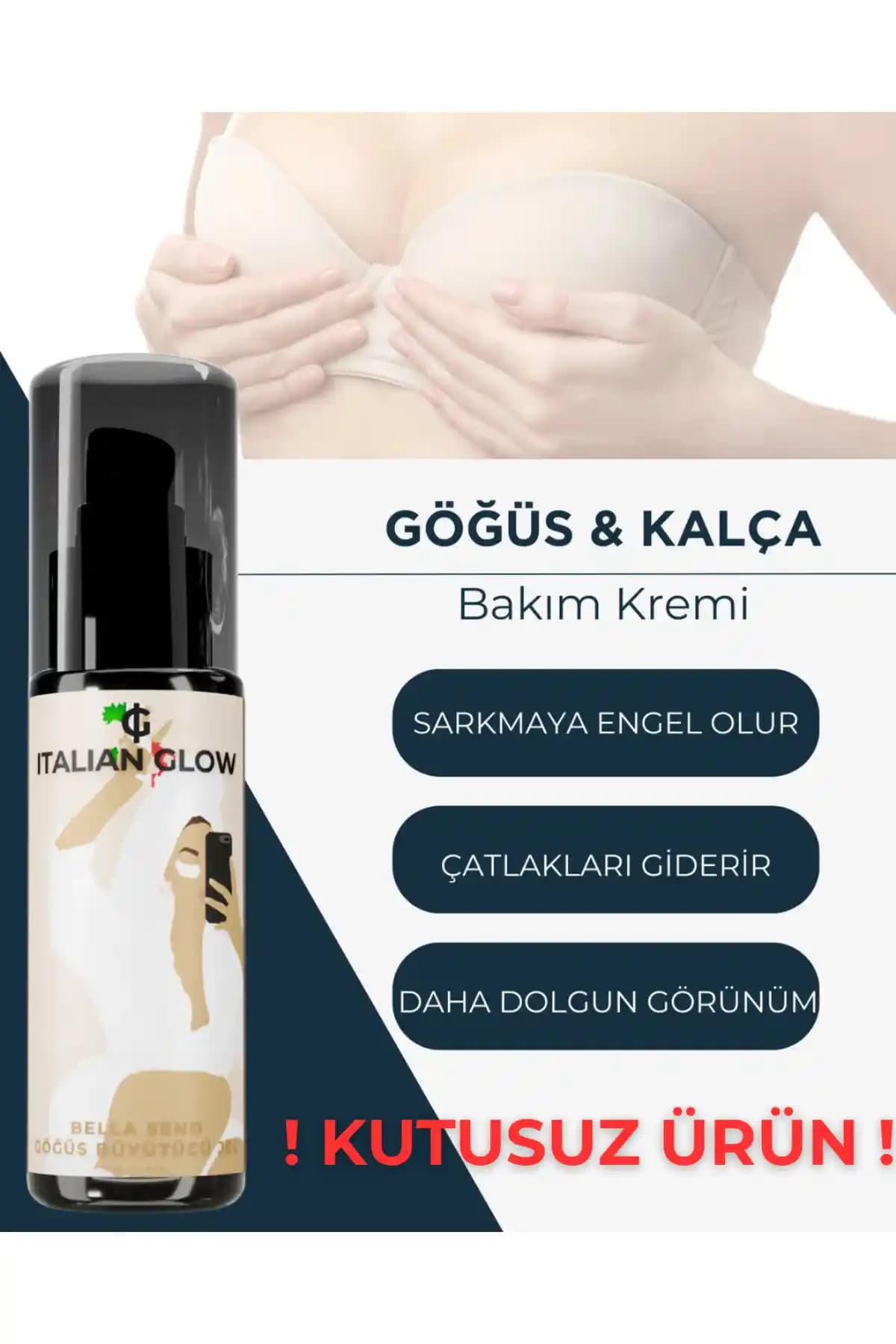 ItalianGlow Göğüs Bakım Jeli: Dolgunlaştırıcı ve Dikleştirici Özellikleriyle Doğal Güzellik