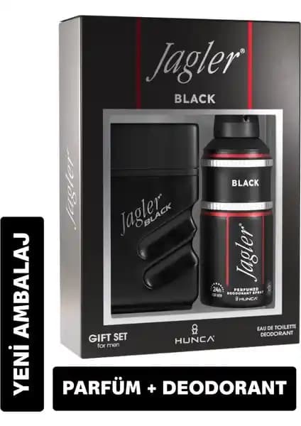 Jagler Black Erkek Parfüm Seti 90 ml EDT ve 150 ml Deodorant ile Günlük Şıklık