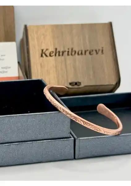 Kehribarevi Ereğli Otantik İnce Saf Bakır Bileklik Şık ve Doğal Tasarım