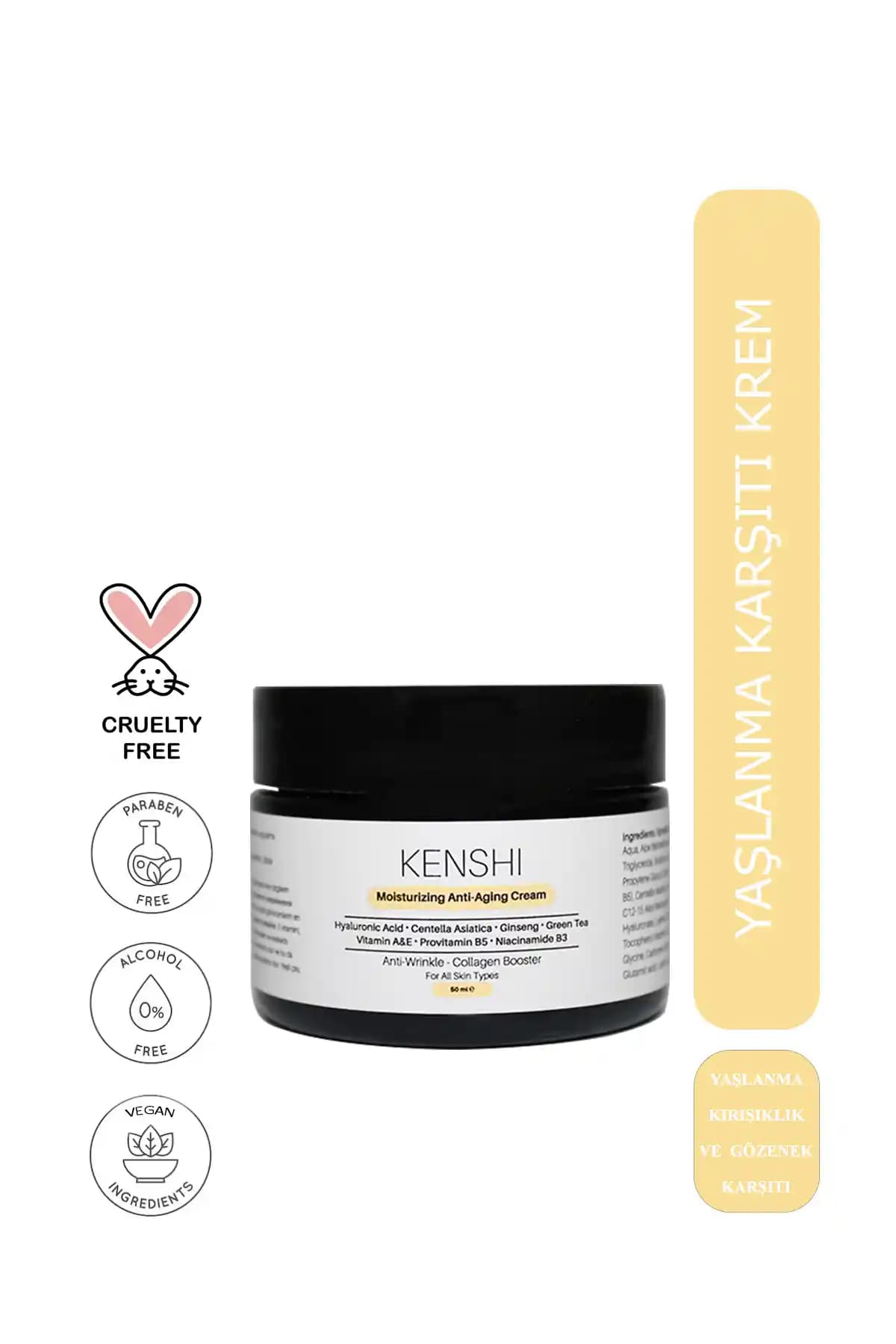 Kenshi Yaşlanma ve Kırışıklık Karşıtı Nemlendirici Krem: Güçlü İçeriklerle Cilt Yenileme