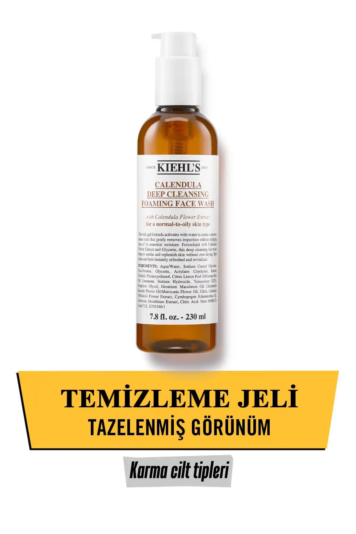Kiehl's Calendula Kadife Çiçeği Özlü Yatıştırıcı Arındırıcı Temizleme Jeli Ürün Özellikleri ve Kullanıcı Yorumları