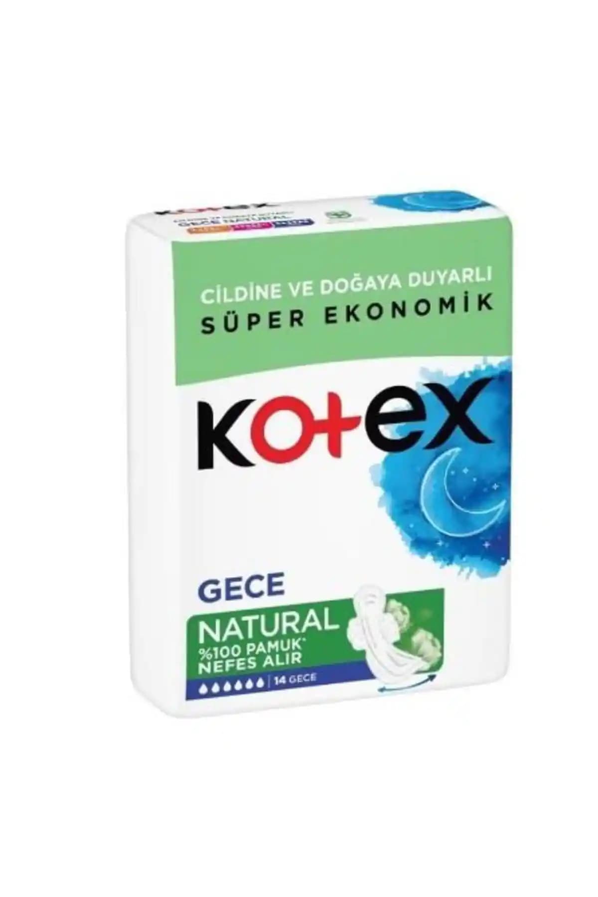 Kotex Hijyenik Ped Natural Gece 14'lü: Hassas Ciltler İçin Güvenli ve Konforlu Gece Desteği