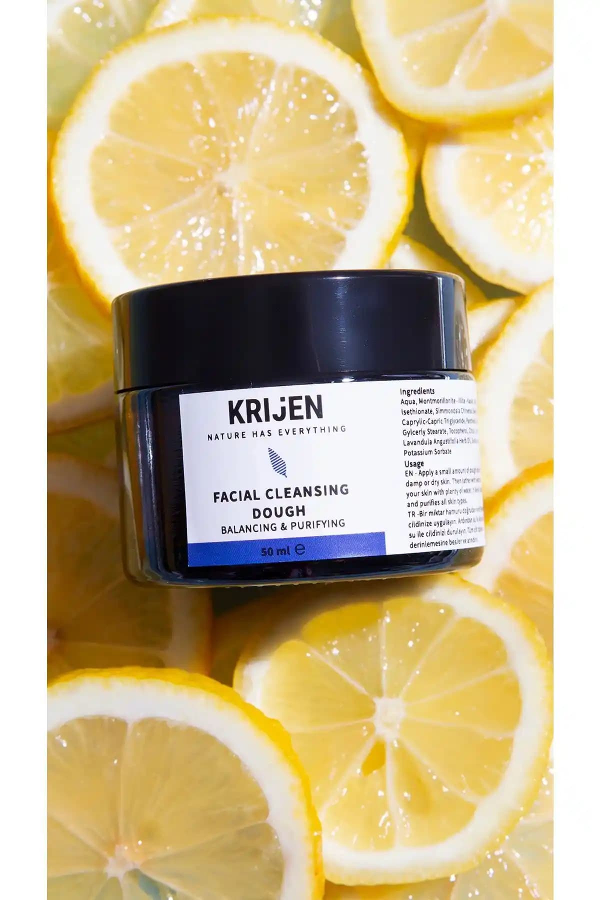 Krijen Dengeleyici ve Arındırıcı Yüz Yıkama Hamuru Doğal İçeriklerle Derinlemesine Temizlik