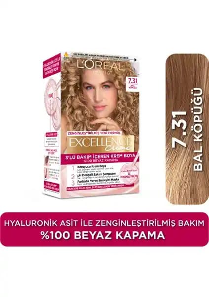 L'Oréal Paris Excellence Creme Saç Boyası 7.31 Bal Köpüğü Güçlü Kapama ve Sağlıklı Saçlar İçin