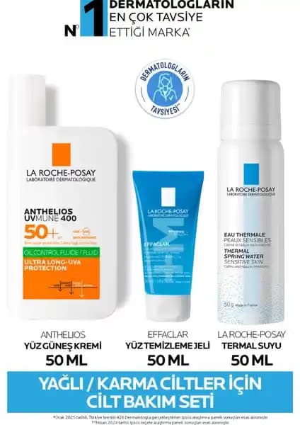 La Roche-Posay Yağlı ve Karma Ciltler İçin Güçlü ve Güvenilir Bakım Seti