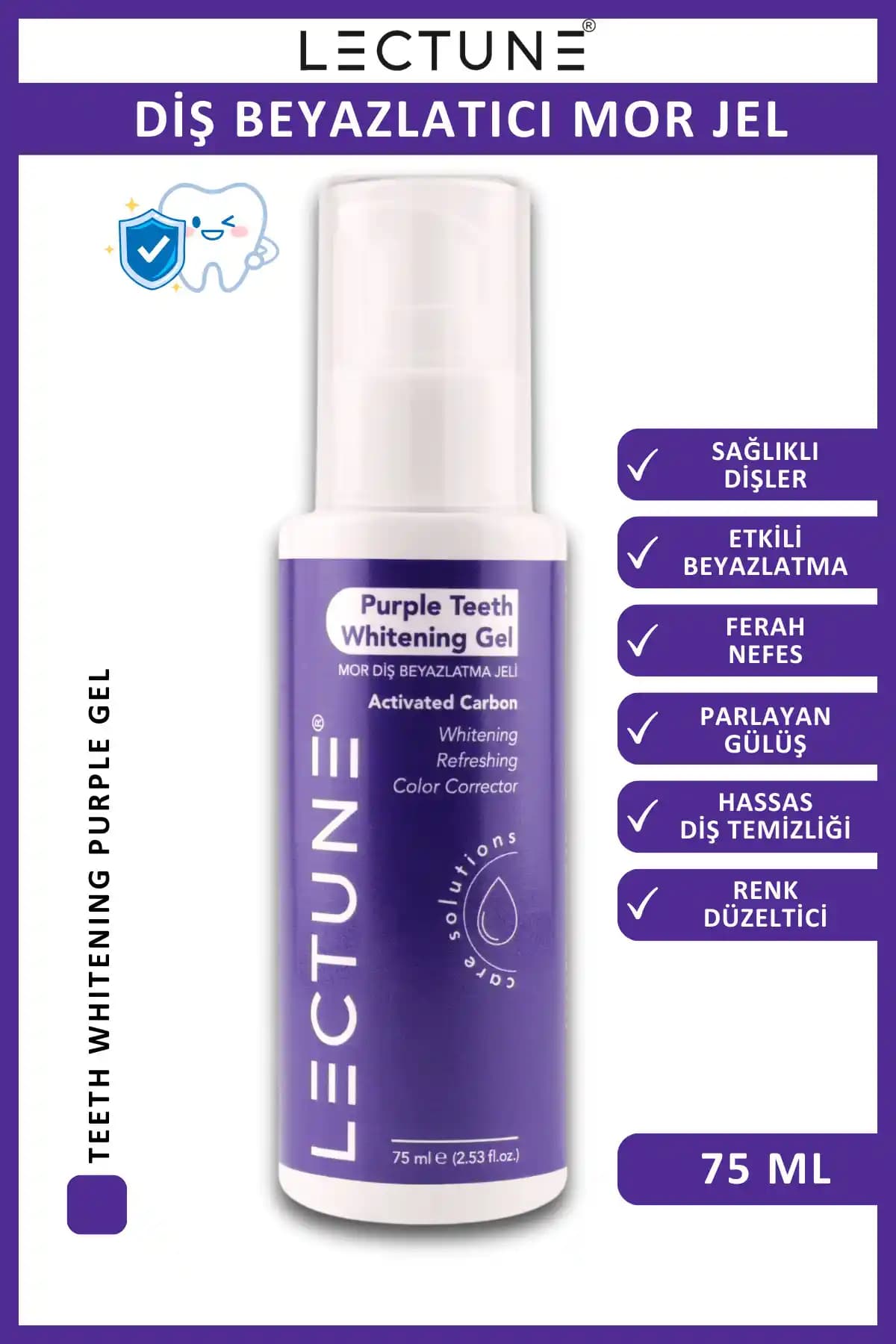 Lectune Mor Jel Diş Beyazlatıcı: Hızlı ve Güvenilir Beyazlatma Çözümü
