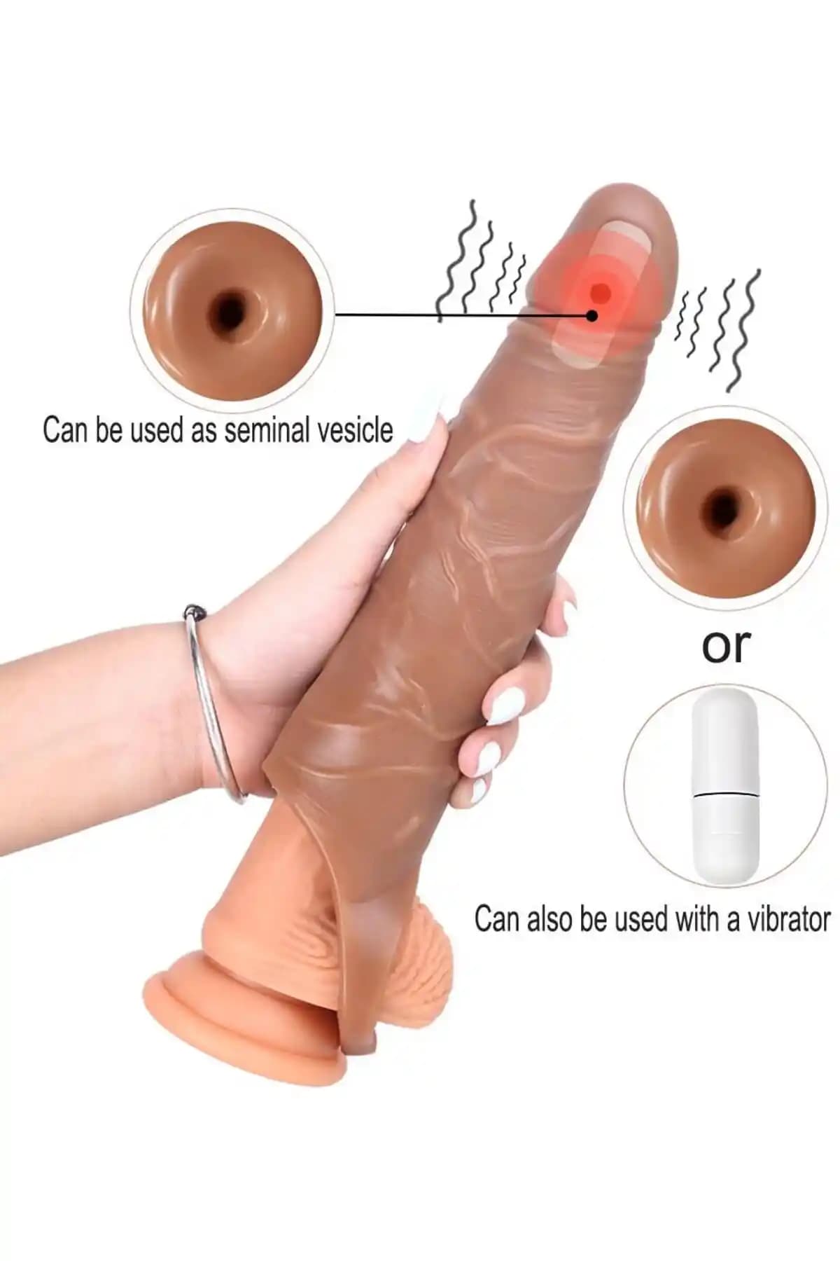 Lolita Shop Gerçekçi Dokuda Titreşimli Büyük Boy Penis Kılıfı İnceleme ve Kullanıcı Yorumları