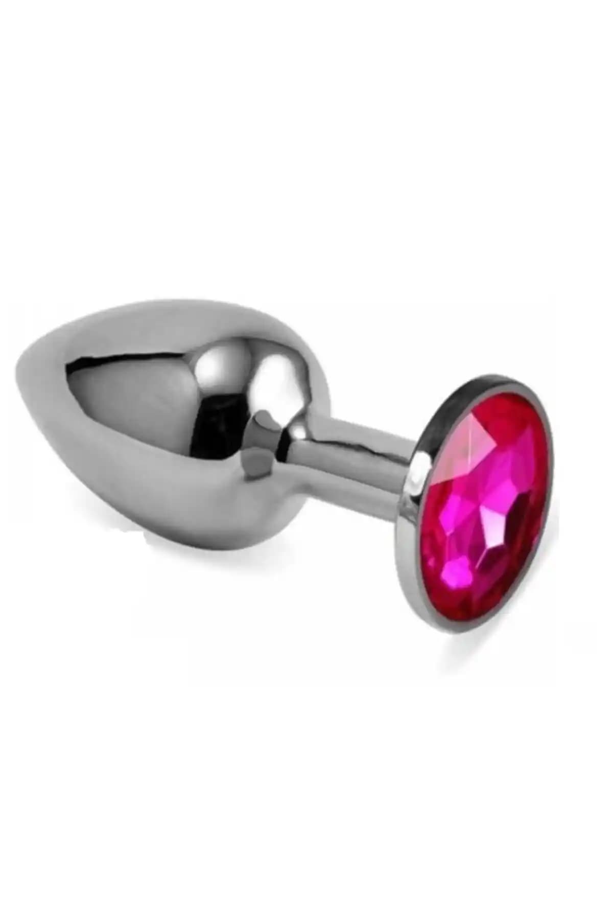 Lolita Shop Paslanmaz Çelik Anal Plug ve Tıkaç 7 cm Kırmızı Taş Detaylı Güçlü ve Şık Tasarım