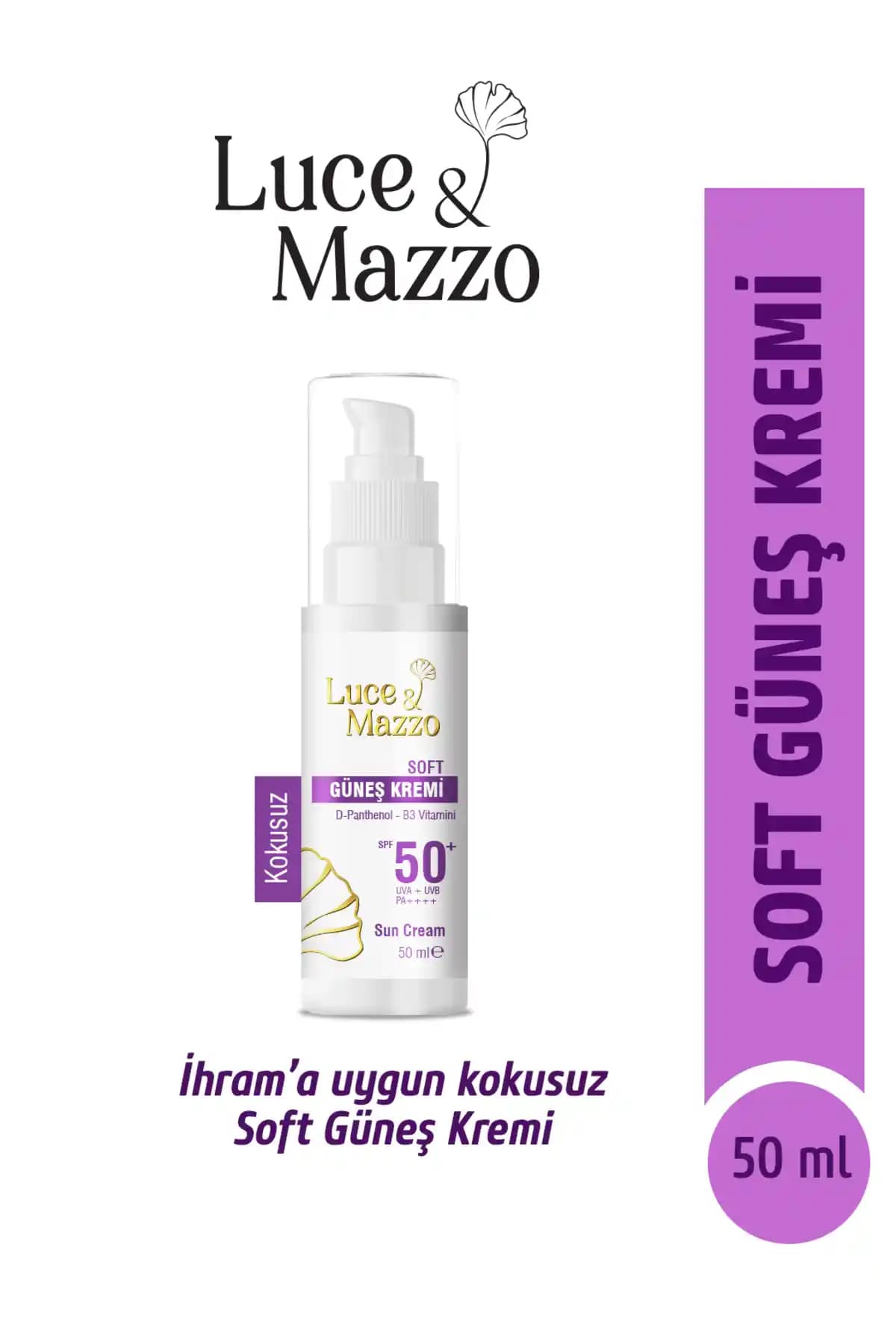 Luce & Mazzo İhrama Uygun 50 SPF Kokusuz Güneş Koruyucu Yüz ve Vücut için Güvenilir Seçenek