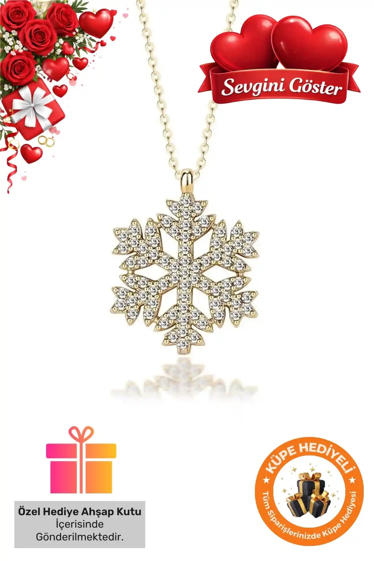 Lucente Jewellery 925 Ayar Gümüş Kaplama Kolye Sevgililer Günü İçin Zarif Hediye Alternatifi