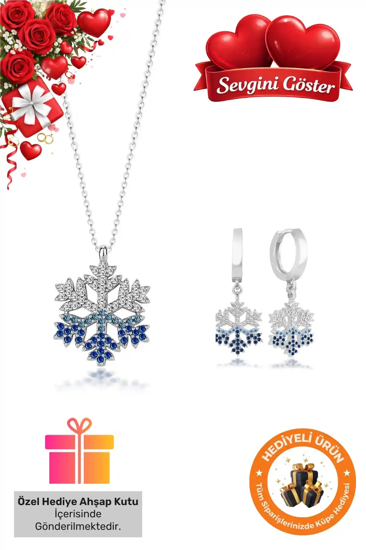 Lucente Jewellery Gümüş Takı Seti Sevgililer Günü ve Özel Günler İçin Şık Hediye Alternatifi