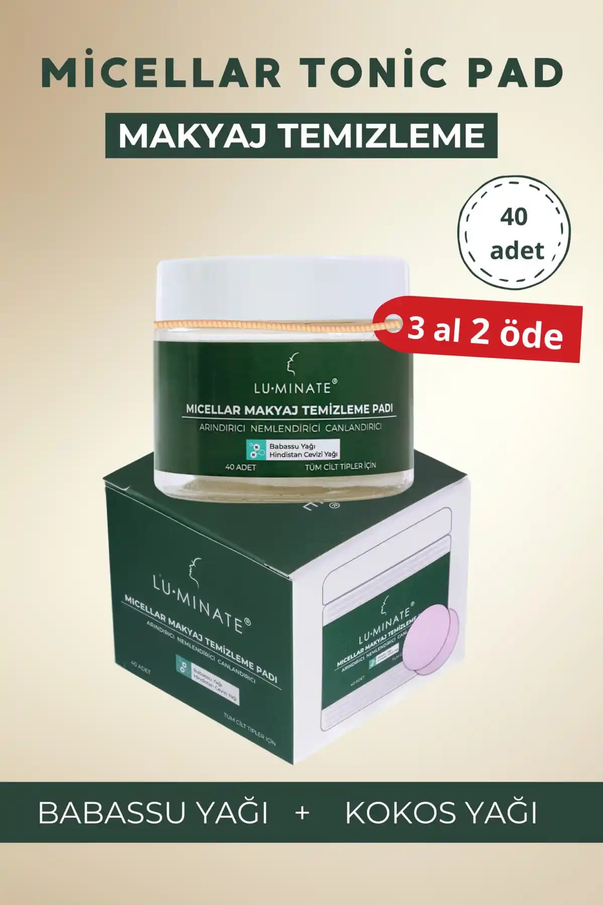 Luminate Micellar Makyaj Temizleme Pedi: Doğal İçeriklerle Hassas Ciltler İçin Güvenilir Çözüm