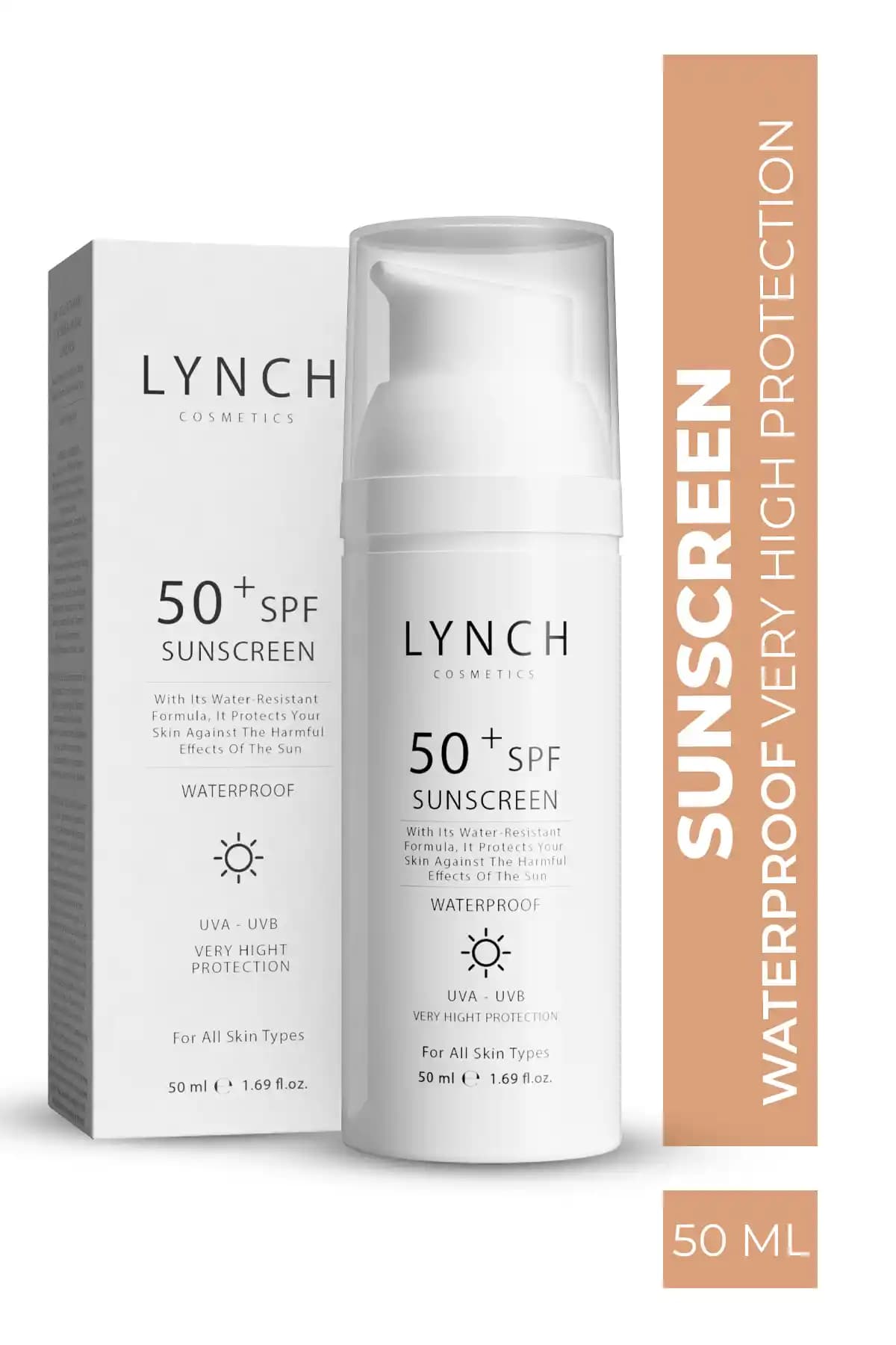 Lynch Cosmetics 50+ SPF Suya Dayanıklı Güneş Kremi Güvenilir ve Etkili Koruma Sağlar