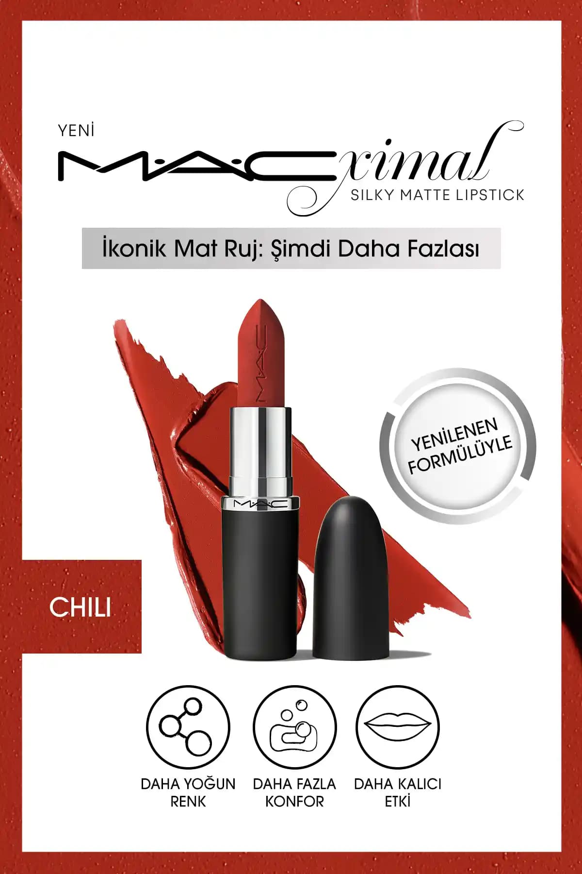 Mac M·A·C XIMAL Silky Matte Ruj: Yoğun Pigmentli, Konforlu ve Sürdürülebilir Dudak Bakımı