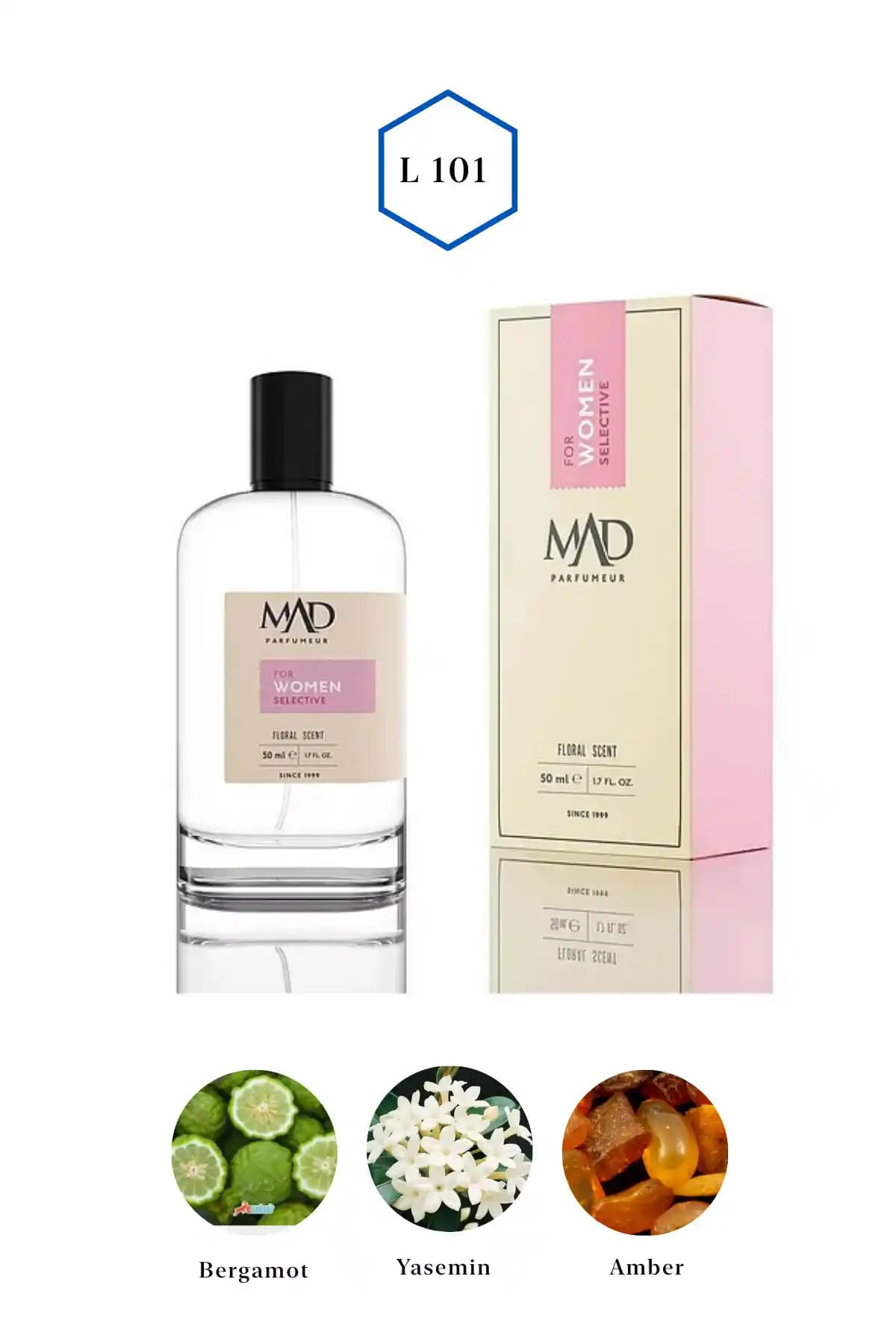 Mad Parfüm Mad L101 Selective Kadın Parfümü Zarif ve Ferah Kokusu ile Günlük Kullanım İçin